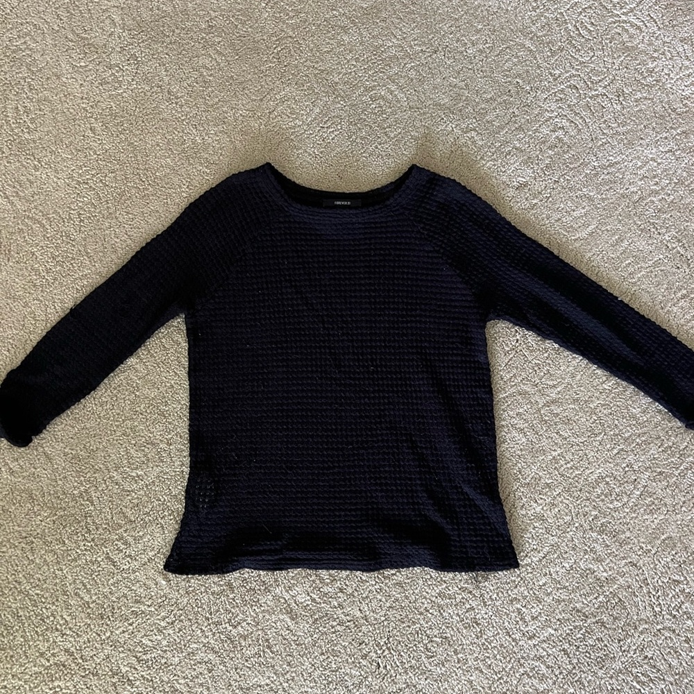 Black knit sweater